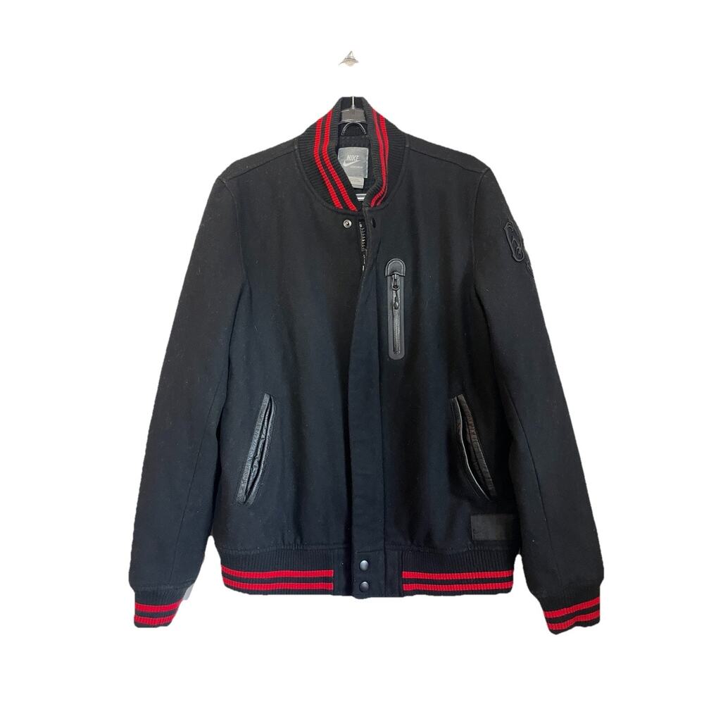 Nike Sportswear LeBron James Destroyer Wool Bomber Jacket Men's Med Vivat Rex